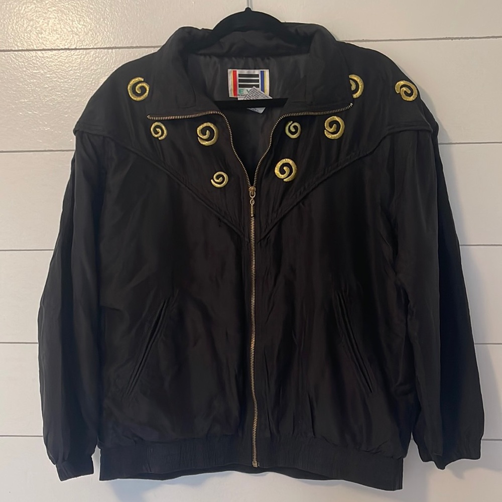 Vintage EVR 100% Silk Windbreaker Size M